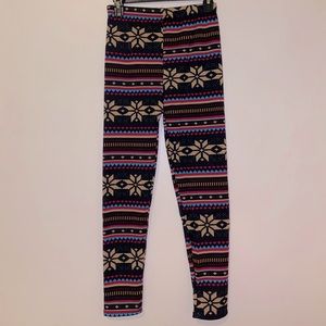 Cute Pattern Fleece-Lined Leggings